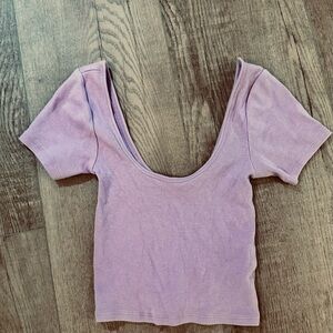 PacSun Lavender Scoop Neck Women's Top